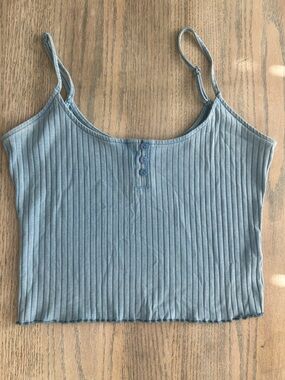 American Eagle Outfitters Ribbed Tank top in Light Blue